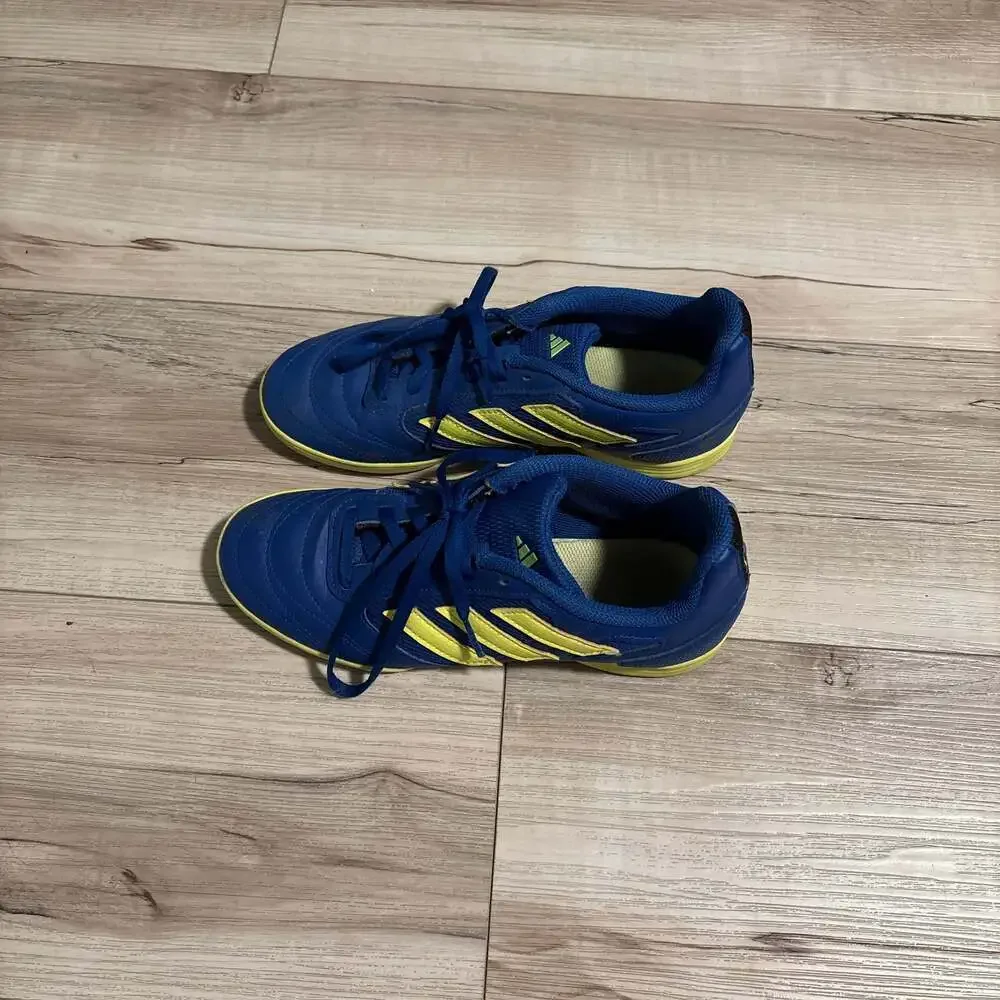 adidas Super Sala 2 Indoor Soccer Futsal Shoes Royal Blue Solar Yellow